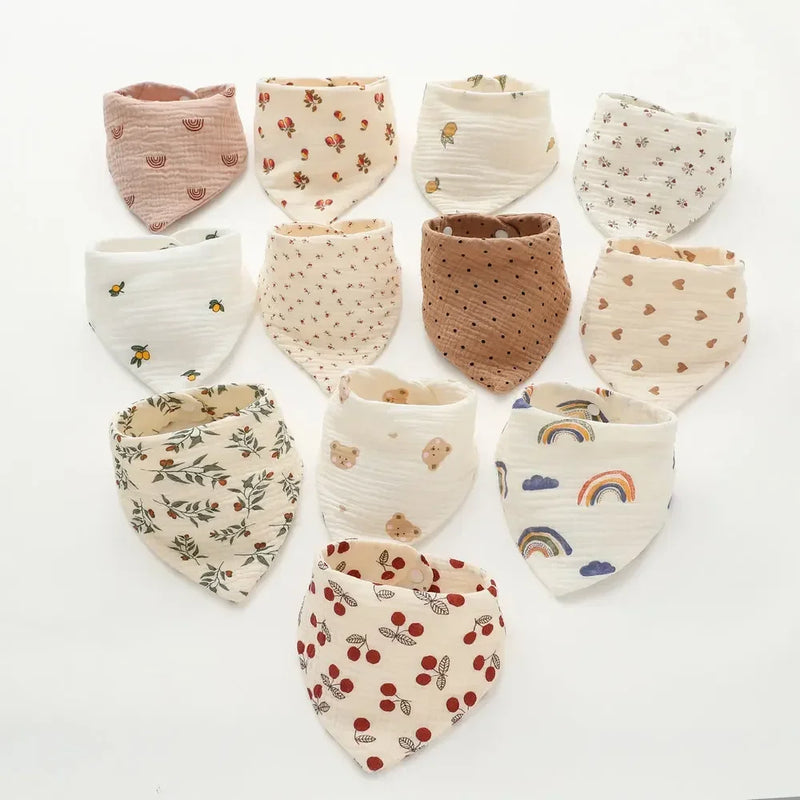 Adjustable Baby Premium Muslin Bibs