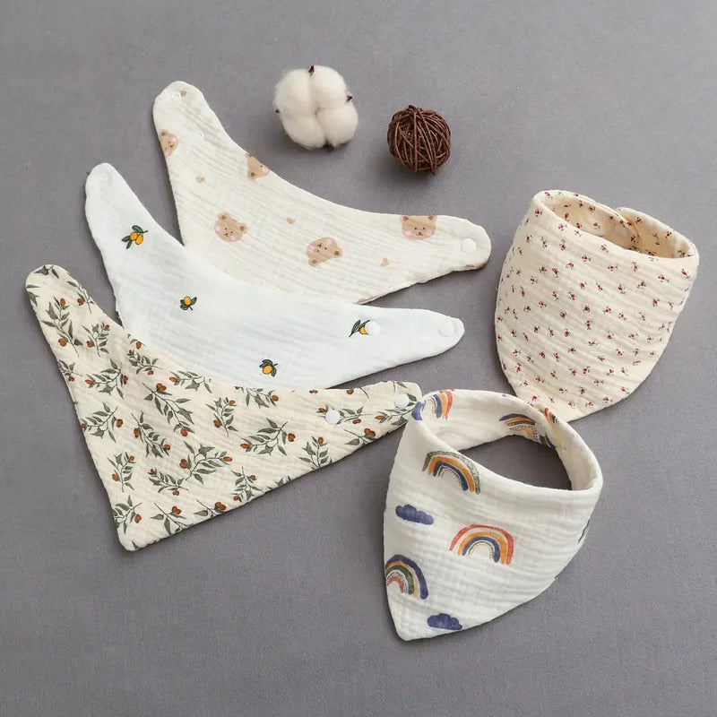 Adjustable Baby Premium Muslin Bibs