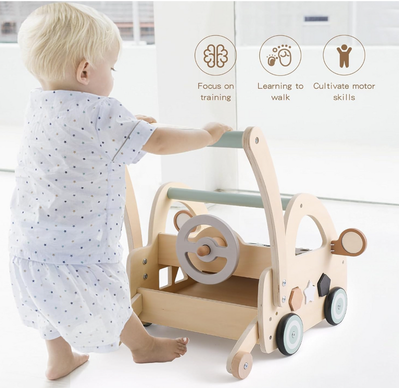 Montessori Wooden Baby Walker Push Toy